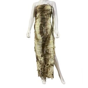 Women’s tassel leg slit, sexy dress